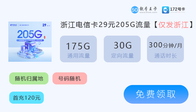 【2026年三门联通流量卡套餐申请，特惠浙江联通卡39元98G流量】图1